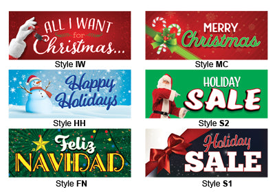 Holiday Bucko Banners - Windshield