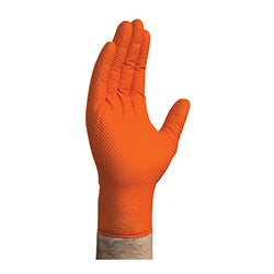 Orange Nitrile Gloves - Medium - Powder Free, Box of 100