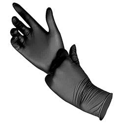 Black Vinyl Gloves - Large - Powder Free, Box of 100