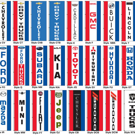 Drape Flags (Vertical Style) - Dealer Brands