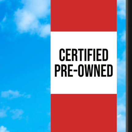 Vinyl Light Pole Banner - "Certified Preowned"