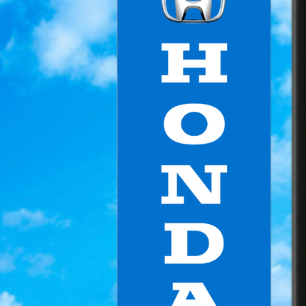 Vinyl Light Pole Banner - Honda Blue