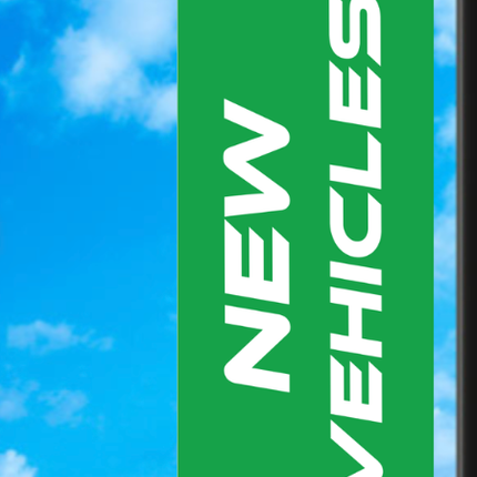 Vinyl Light Pole Banner - "New Vehicles"