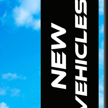 Vinyl Light Pole Banner - "New Vehicles"