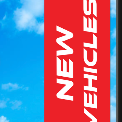 Vinyl Light Pole Banner - "New Vehicles"