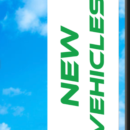 Vinyl Light Pole Banner - "New Vehicles"