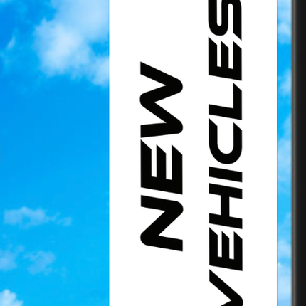 Vinyl Light Pole Banner - "New Vehicles"