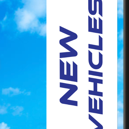 Vinyl Light Pole Banner - "New Vehicles"