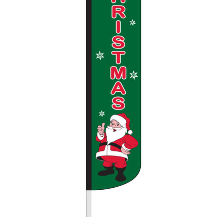 Holiday Swooper Flag - Merry Christmas - Flag Only