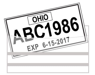 License Plate Tag Bag with Adhesive - Economy